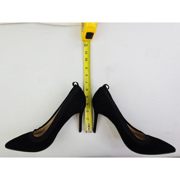 Vince Camuto Sz 10M Womens Black Suede Leather Harinta Slip On Pointed Toe Pumps - Picture 2 of 13